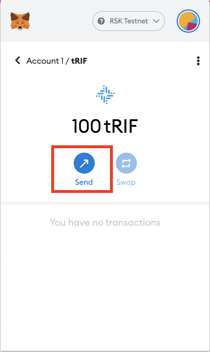 Metamask Send tRIF