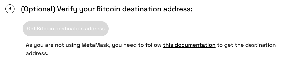 Can't derive destination address using liquality