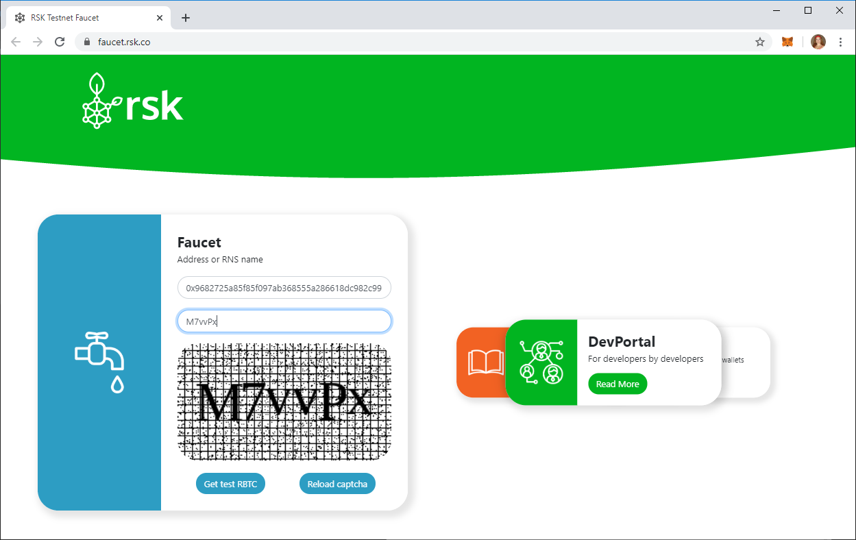 faucet.testnet.rsk.co